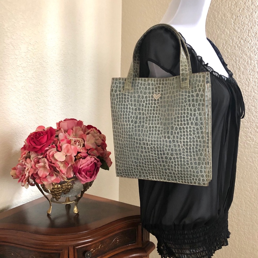 Vintage 70’s Mario Valentino Croc Hand Bag